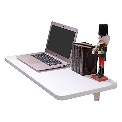 Table pliante murale bois de pin et support étagère acier OneCo - 2