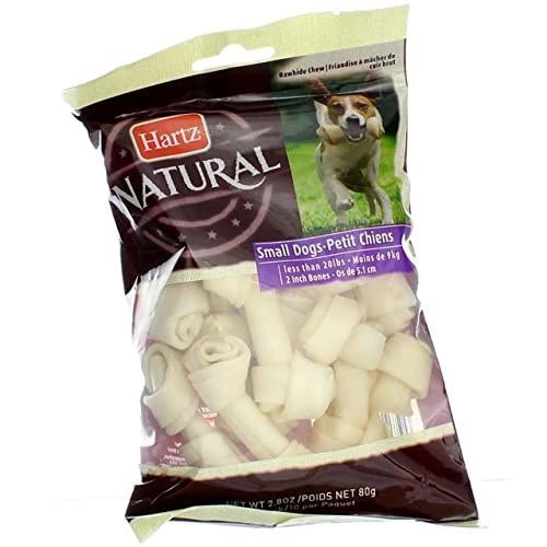 Hartz Natural Mini Bone Rawhide Chew Small Dog Treat 2.80 Oz 10 Ea (Pack Of 6) #TOP17