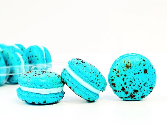 50 Pack Blue Raspberry and White Chocolate French Macaron Value Pack
