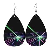 Laser Lights Elegant Leather Earrings-Lightweight Fashionable Drop Earrings For Women,Holiday Earrings