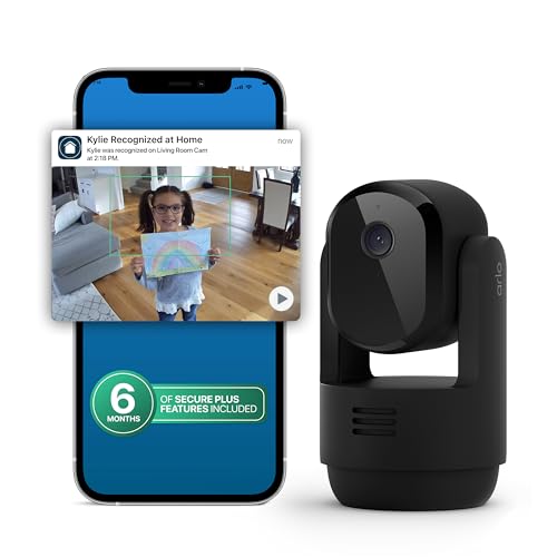 Arlo Essential Indoor Pan Tilt Zoom Security Camera 2K - 1-Cam + 6 Mo Plan - image 1