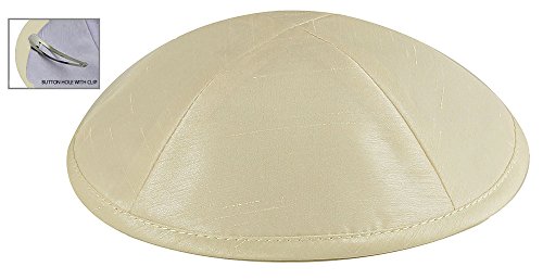 Image of Zion Judaica Deluxe Raw Silk Kippot Bulk Packs or Single Kippah Includes Free Clips