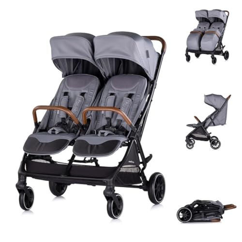 Chipolino Twinity Zwillingskinderwagen Grau