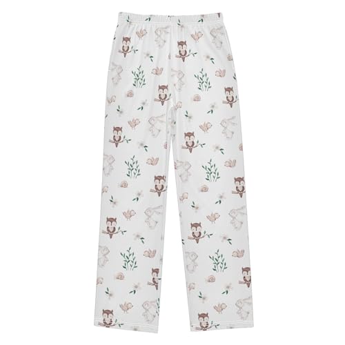 Woodland Watercolor Forest Animals Boys Pants for Kids Jogger Pants with Pockets S-XL