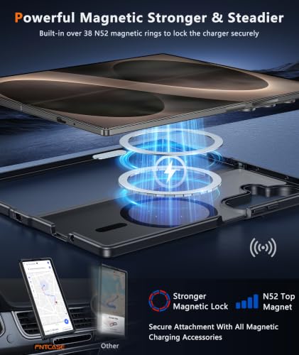 Image of FNTCASE for Samsung Galaxy Z-Fold-8-Ultra Case Samsung Z Fold 7 Matte Case | Compatible with Magsafe, Screen Protector, Anti Yellowing, Military Grade Drop Protection, Shockproof, Translucent Cases