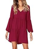 babydoll kleid ✿Locker geschnittenes Kleid in Wickeloptik mit Rüschenbesatz,Die erhöhte Taille und der ausgestellte Rock mit den leicht gerafften Bahnen zaubern eine hübsche, verspielte Optik.