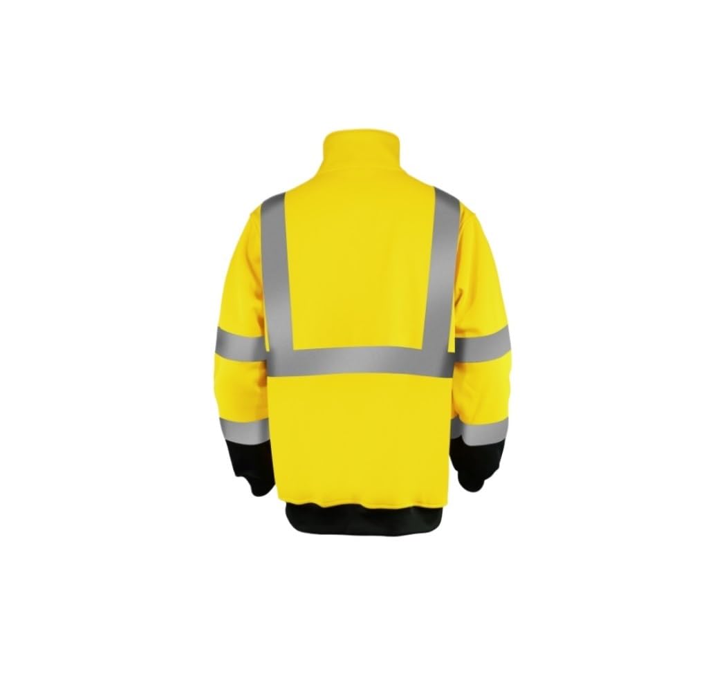 ApuaVireo&Co chalecos alta visibilidad, Chaleco reflectante de seguridad de terciopelo de una sola cara con advertencia de seguridad for construcción.