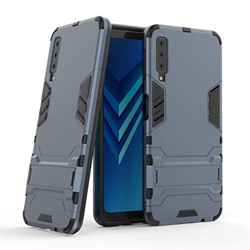 Galaxy A7 2018 Armor Case DWaybox 2 in 1 Heavy Duty Armor Hard Back Case Cover with Kickstand for Samsung Galaxy A7 2018 SM-A750 6.0 Inch (Black Plus Gray)