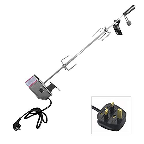 precauti Automatic Rotating Barbecue Grill, Indoor Outdoor Stainless Steel Electric Grill Set Suitable For Gas Grills Barbecue Carts Most Grills