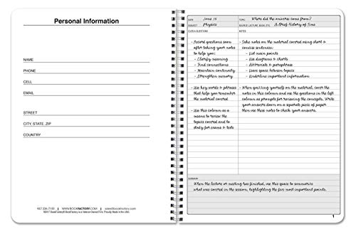 Cornell Note-Taking System Notebook