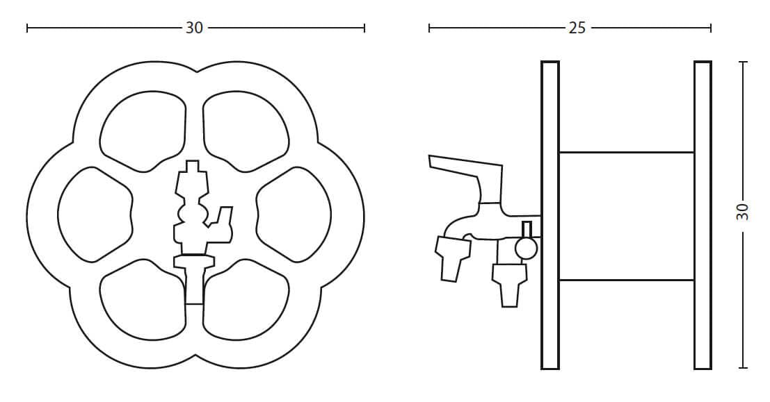 Fontana da Giardino Esterno con Doppio Rubinetto Gancio Porta Tubo 42QRR Belfer