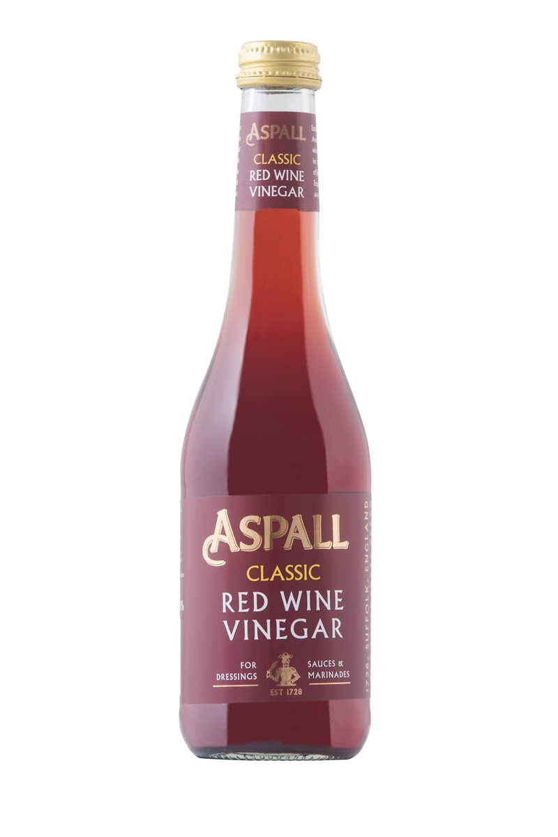 Aspall Classic Red Wine Vinegar - Est 1728 - Great Taste Award Winners - Suitable for Vegetarians & Vegans - Gluten Free - 6x350ml Bottle