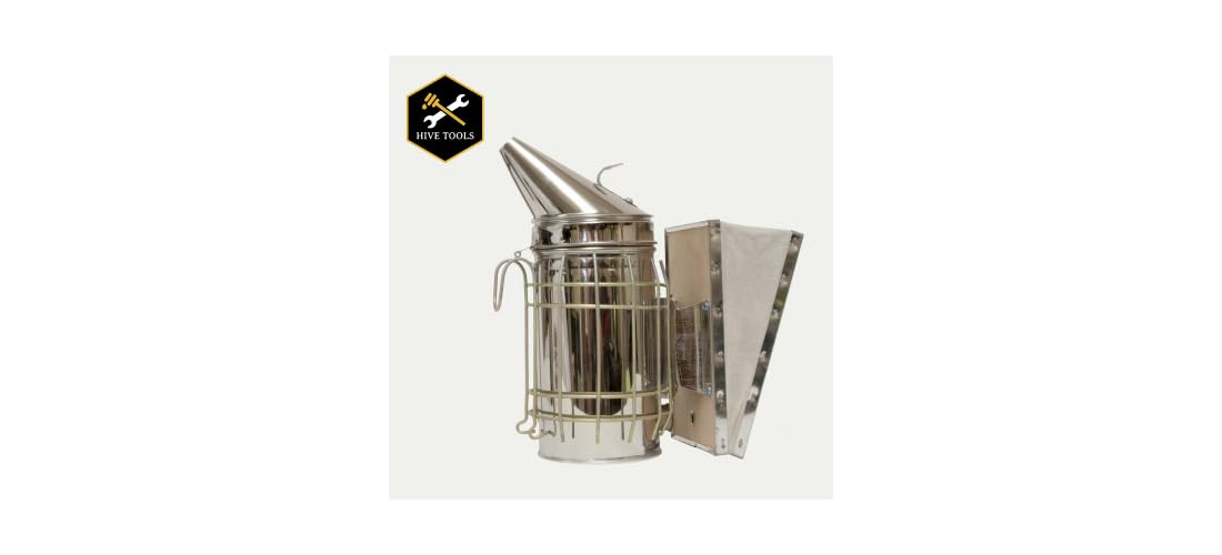 Harvest Lane Honey Standard Smoker, para el Apicultor de Patio, Fabricado con Fuelle de Cuero