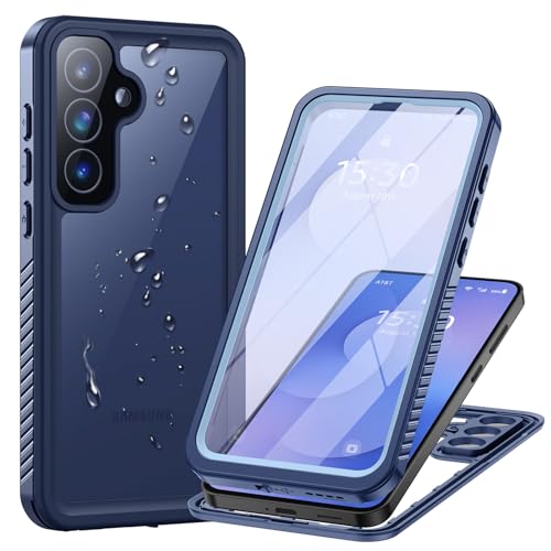 Focusor Cover per Samsung S25 FE, Impermeabile Antiurto [Protezione Schermo] IP68 Waterproof 360° Full Body Antipolvere Rugged Militare Subacquea Integrata Custodia per Samsung Galaxy S25 FE - Blu
