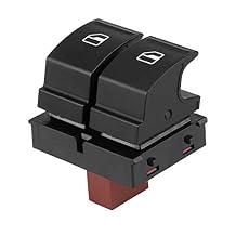Window Switch, Black DC 12V Power Window Switch, Window Double Button Switch, for Skoda Fabia 2 2006-2015, for Skoda Octavia 1Z 2004-2015, for Skoda Roomster 2006-2015, 1Z0959858
