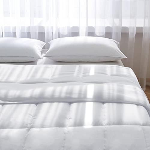 Moonsea Down Alternative Comforter Duvet Insert Queen Size White, Queen Size Blanket Duvet Insert with Corner Tab, Lightweight, All Season, Plush Siliconized Fiber Fluffy Filling - Box Stitched by Moonsea - Image 6
