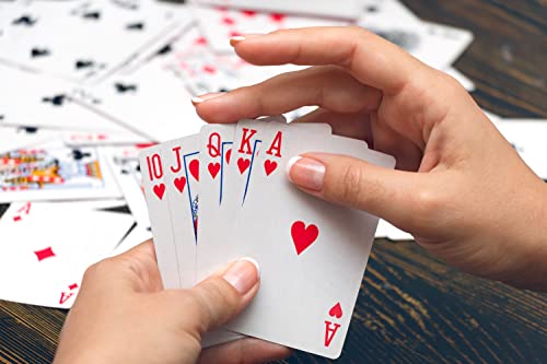Rummy Playing Cards French Deck, 2 Decks of 52 Cards + 2 Matte Red/Blue, Poker, Scale 40, Bridge, Texas Hold'em, Burraco - Image 3