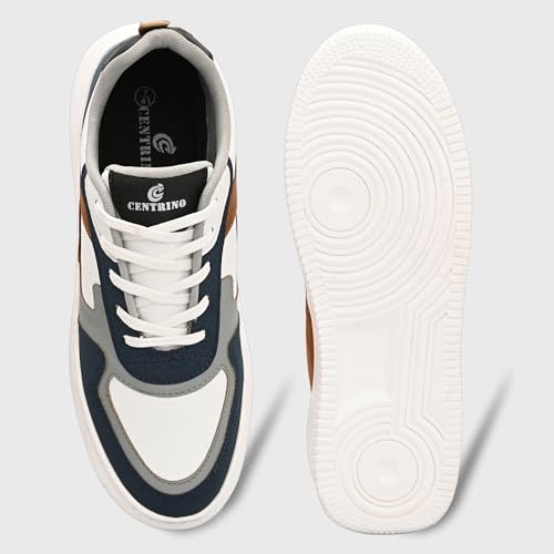 Image of Centrino Durable Sneakers for Men | Shoes for Man Stylish | Casual Lightweight Lace-Up Canvas Walking Shoes | Cushioned Insole | Breathable Anti-Skid Comfortable Sole | Mens Shoes for Long-Lasting Use (9587)
