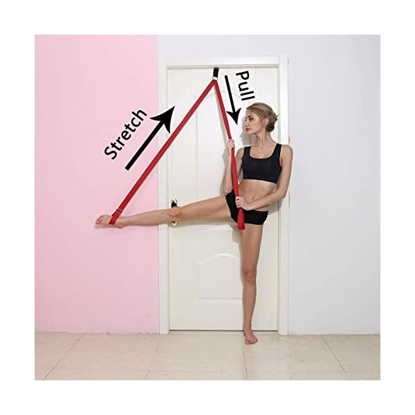 Dualshine-Leg-Stretcher-Door-Flexibility-Stretching-Leg-Strap-Great-for-Ballet-Cheer-Dance-Gymnastics-or-Any-Sport-Leg-Stretcher-Door-Flexibility-Trainer-Premium-Stretching-Equipment Dualshine Leg Stretcher Stap, Stretching with Door Stretch Strap for Flexibility - Great for Ballet Cheer Dance Gymnastics or Any Sport Trainer Stretching Equipment