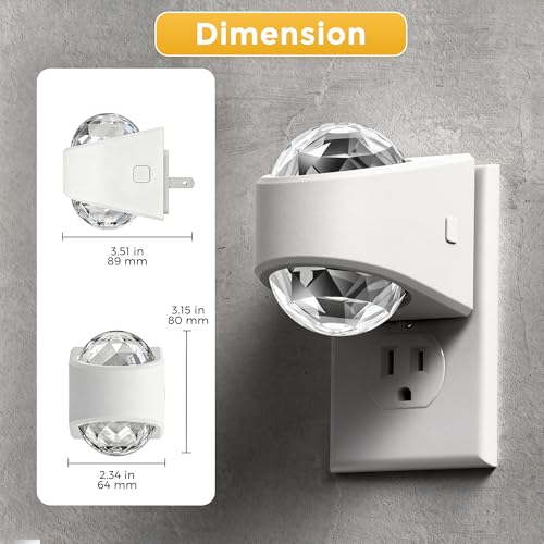 Image of L LOHAS LED Night Light for Kids,Plug in Night Light with Light Sensor,Multi-Color Projector Light for Kids Playroom Ceiling Decor Home Theater Party