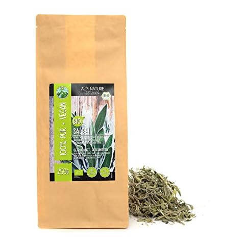 BIO Salbeitee , Bio Salbeiblätter geschnitten, Salbeiblätter aus kontrolliert biologischen Anbau, schonend getrocknet, 100% rein und naturbelassen, Kräutertee aus Salbei Blätter Cover