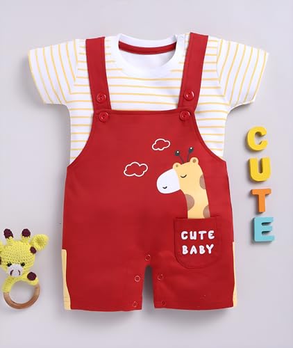 Image of Toonyport Baby Boy Cute Mamma's Munckin Dungaree (Pink)