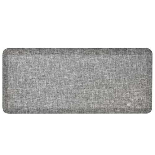 Image of Anti Slip 7 /8 inchs Anti Fatigue Kitchen Floor Mat, Ergonomic Comfort Standing Mat, Waterproof Kitchen Runner for Home, Kitchen, Office, Laundry, Garage (Light Gray, 17.3 inch x 39 inch -0.87 inch)