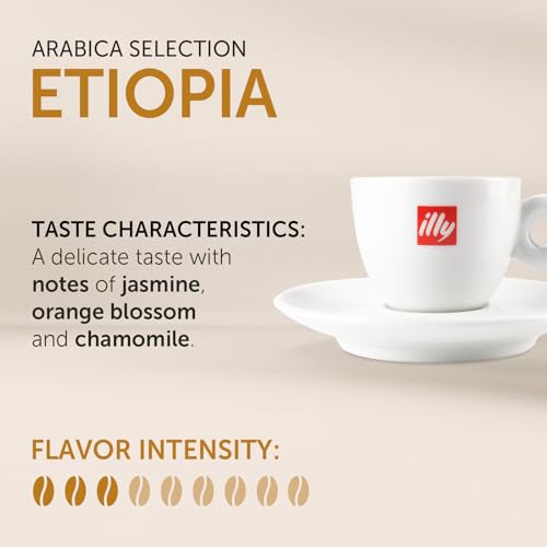 Image of illy Coffee IperEspresso Capsules, Ethiopia Single Origin Medium Roast Coffee Pods, 100% Arabica, Premium Italian Blend, 18 Count, 1 Pack