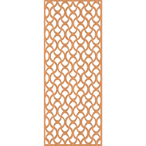 Image of 17 3 /8 inchW x 44 3 /8 inchH x 3 /8 inchT Resort Decorative Fretwork Wood Wall Panels, Cherry