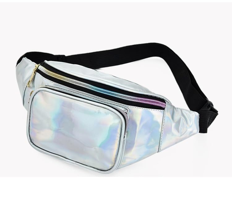 YUNHE Waist Bag Holographic Fanny Pack with PU Leather - Image 2