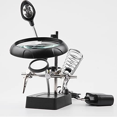 Loupe avec réparation de clip auxiliaire et 5 LED pour soudure précise
