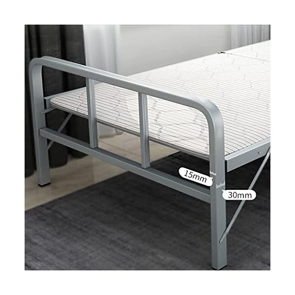 QIAOLI Rollaway Guest Bed Cot Fold Out Bed - Portable Folding Bed Frame with Thick Memory Foam Mattress for Spare Bedroom & Office - Image 5