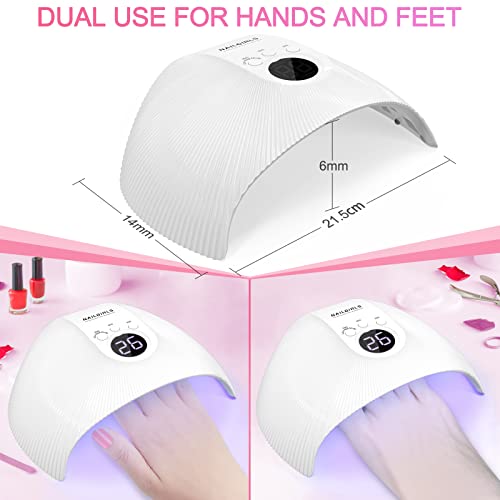 NAILGIRLS Uv Led Lamp, 75W Uv Light For Nails Professional Nail Dryer For Gel Nail Polish Curing Lamp With 3 Timers Auto Sensor, White - Image 5