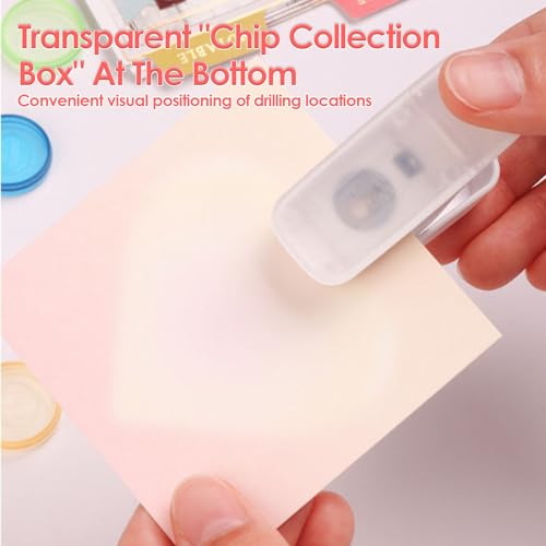 Portable Mini Mushroom Paper Hole Puncher for Disc Binding, Planners, Binders, Journaling, Scrapbooking, Crafts, Card Making