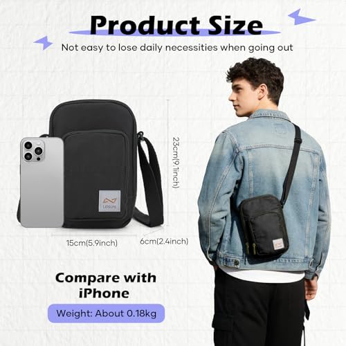 Image of SEAFEW Mini Crossbody Bag Shoulder Bag for Men, Small Messenger Satchel Bag for Women