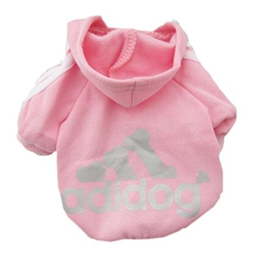 Idepet Soft Cotton Adidog Clothes Hoody for Dog, XXL, Pink - //coolthings.us