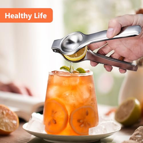 2 Presse Agrumes Manuel, Presse Orange Manuel Inox Presse Citron Manuel Rotation Presse, Pour Presser Citrons Oranges Agrumes Verts Citrons Verts Professionnel Inox – Image 5