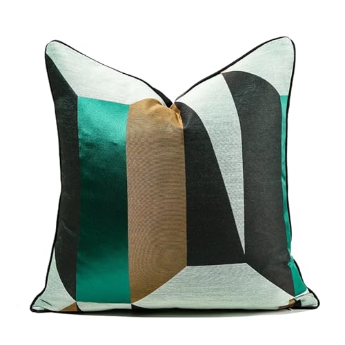 JBJYGSG Kissenbezug Moderne Kunst Grüne Dekoration Sofa Kissenbezug Kissenbezug for Wohnzimmer Kissenbezug for Bett und Wohnzimmer(Color02,45x45cm (18x18inch))