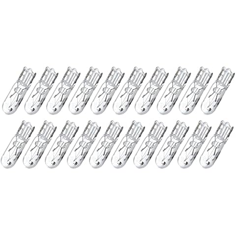 cciyu 20 pcs T5 17 86 206 White Halogen Light Bulb Instrument Cluster Gauge Dash Lamp 12V Cover