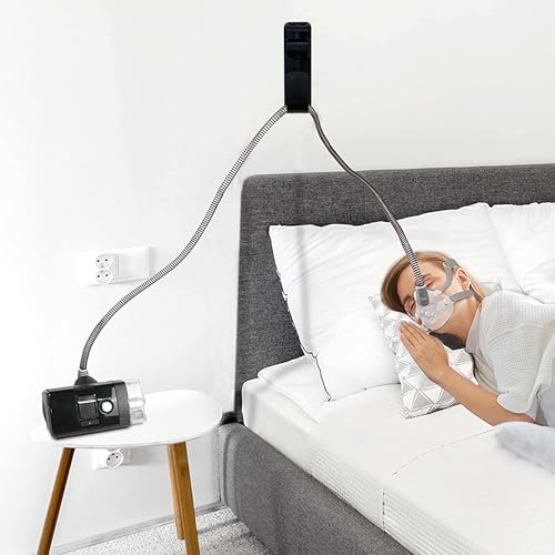 Image of 6.4ft CPAP Hose Cover + CPAP Hose Holder Hanger for Resmed AirSense 10 & 11 Tubing, CPAP Tube Cover to Reduce Condensation & Noise While Sleep, CPAP Tubing Hook for Bed to Avoid Hoses Tangle