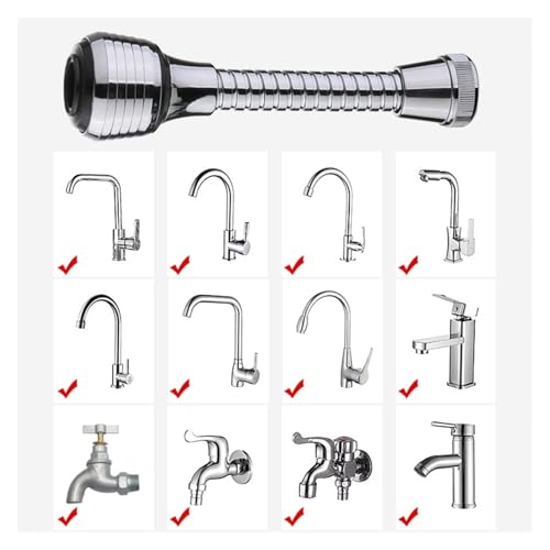 Fregadero de alta presión con extensor de grifo bubbler de 2 modos regulables 4