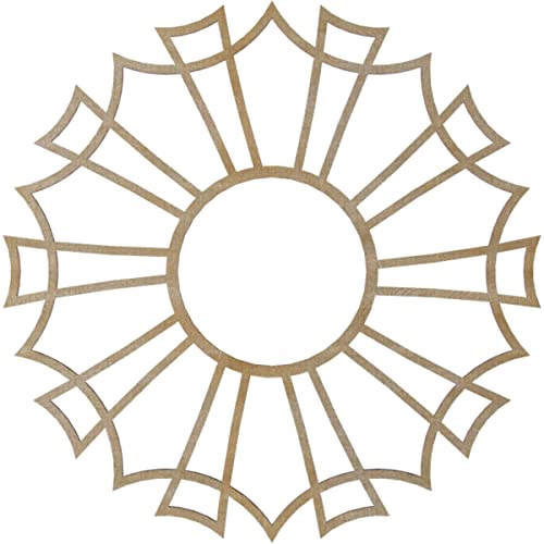 Image of Ekena Millwork 20 inchOD x 7 inchID x 3 /8 inchT Augustus Wood Fretwork Pierced Ceiling Medallion, Hickory
