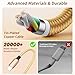 USB Multi Charging Cable for All Devices, Nylon 3 in 1 Multiple Charger Cable Charger with Multiple Connectors, USB A to USB C/Micro/Lightning USB Cable for iPhone 17-8 Pro Max/Android/iPad, 2Pack 4FT