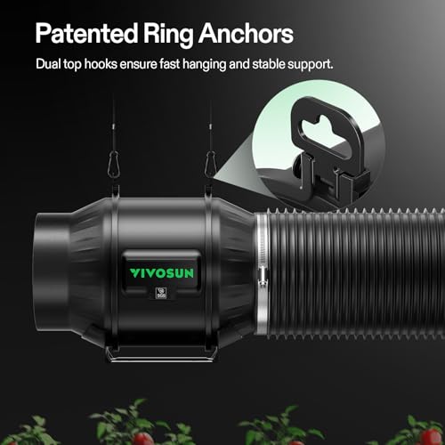 VIVOSUN PRO T6 Smart Air Filtration Kit, 15 cm AeroZesh T6 Duct Fan with GrowHub E42A, Carbon Filter & Air Duct, Cooling & Ventilation System for Grow Tent, Hydroponics, Indoor Growing