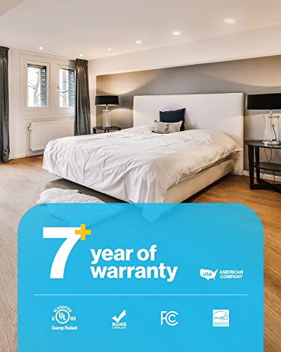 Sunco 6 Pack Led Recessed Lighting 4 Inch, Selectable 2700K/3000K/3500K/4000K/5000K, Dimmable Can Lights, Baffle Trim, 11W=90W, 660 Lm, Damp Rated, Retrofit Installation - Energy Star #TOP5