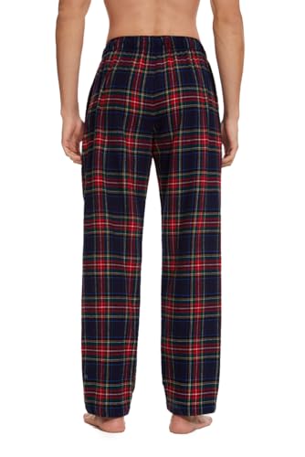 Lavenderi Men’s Soft Woven Cotton Flannel Pajama Pants, Long Pajama Bottoms with Drawstring and Pockets3