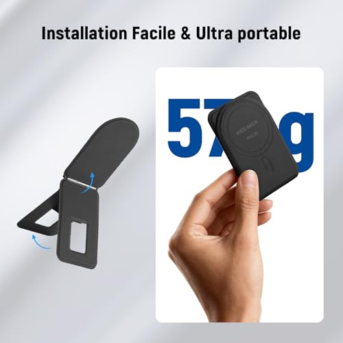 Support de bureau magnétique pliable multi-angle en cuir pour smartphone - 4