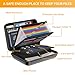 DocSafe Fireproof File Organizer with Lock, Hard-Shell Case Fireproof Document Box with 13 Pocket Accordion File Folder, Portable Home Office Travel Safe Storage for Important Documents Laptop Black