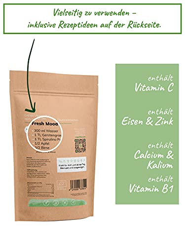 VEGAN FLOW® Bio Rohkost Gerstengras Pulver, 500g, deutsche Anbaufläche - Image 6