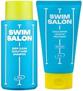 SWIM SALON Chlorine Removing Shampoo &amp; Leave-In Treatment Set for Swimmers | Vitamin C &amp; 33-Compl...